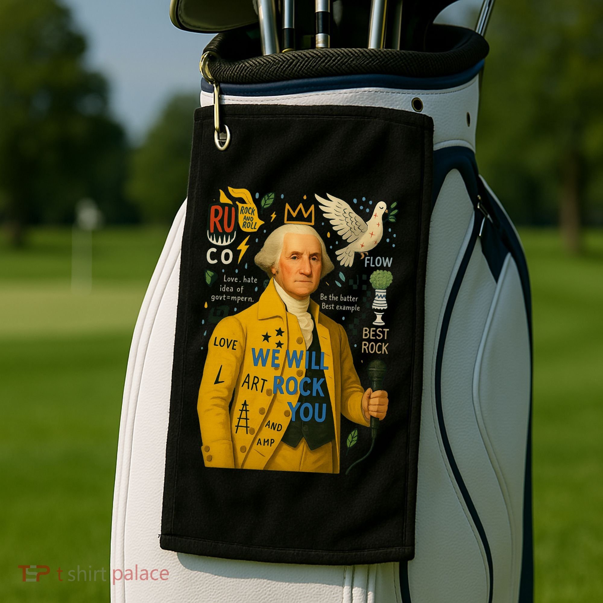 George Washington Pop Art Golf Towel