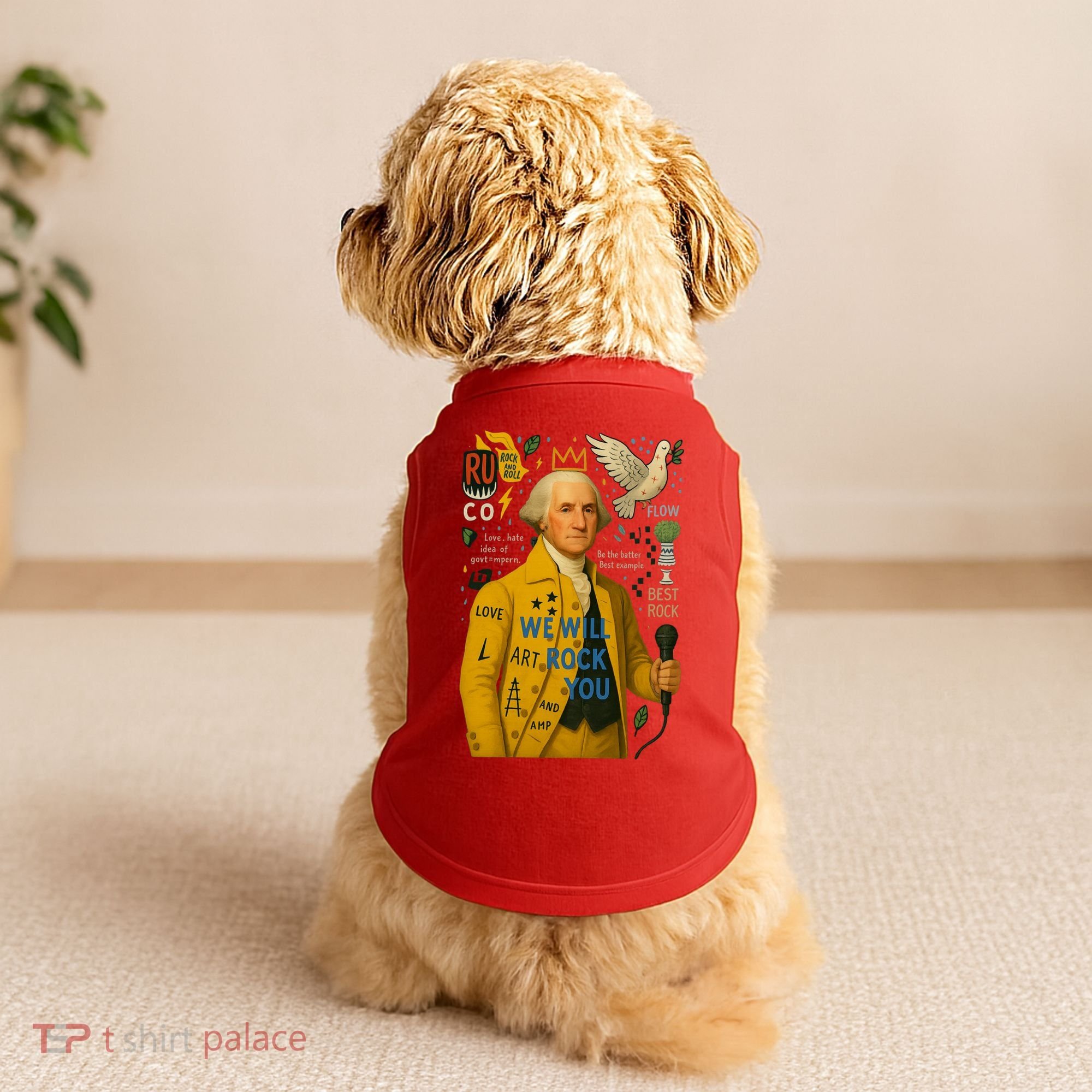 George Washington Pop Art Doggie Tank