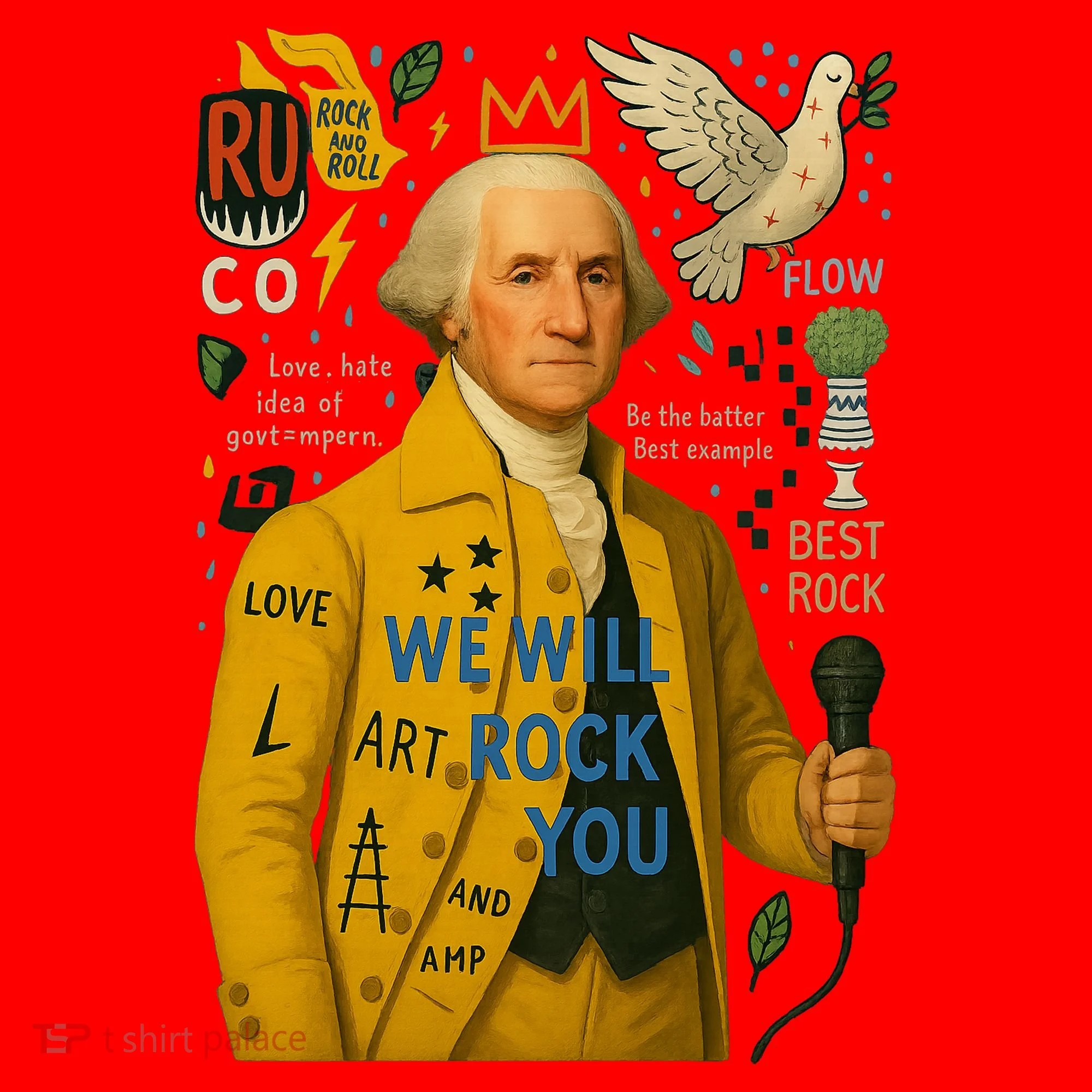 George Washington Pop Art Doggie Tank