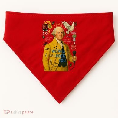 George Washington Pop Art USA-Made Doggie Bandana