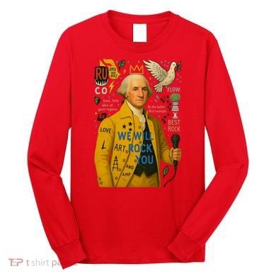 George Washington Pop Art Long Sleeve Shirt