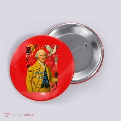 George Washington Pop Art Button