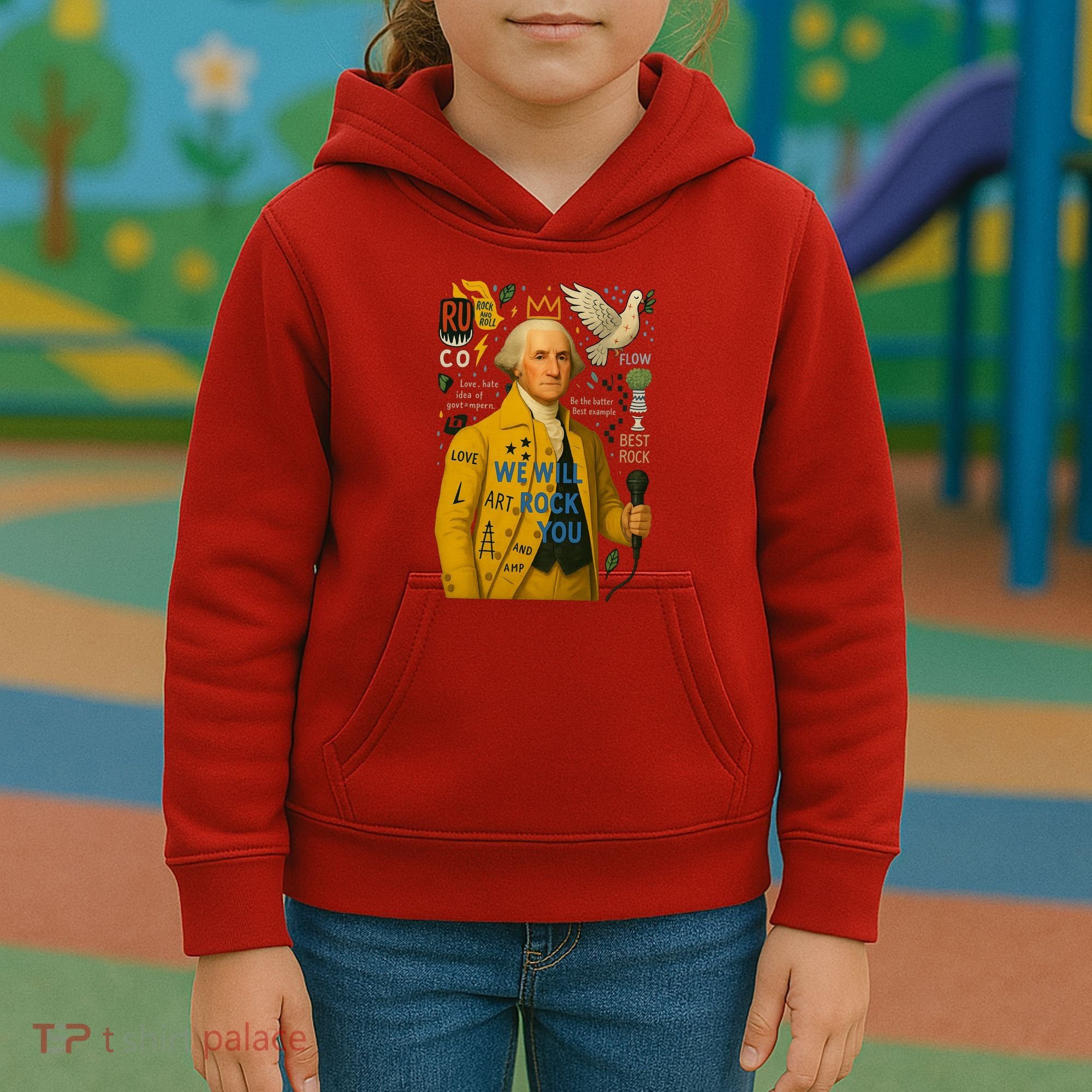 George Washington Pop Art Kids Hoodie