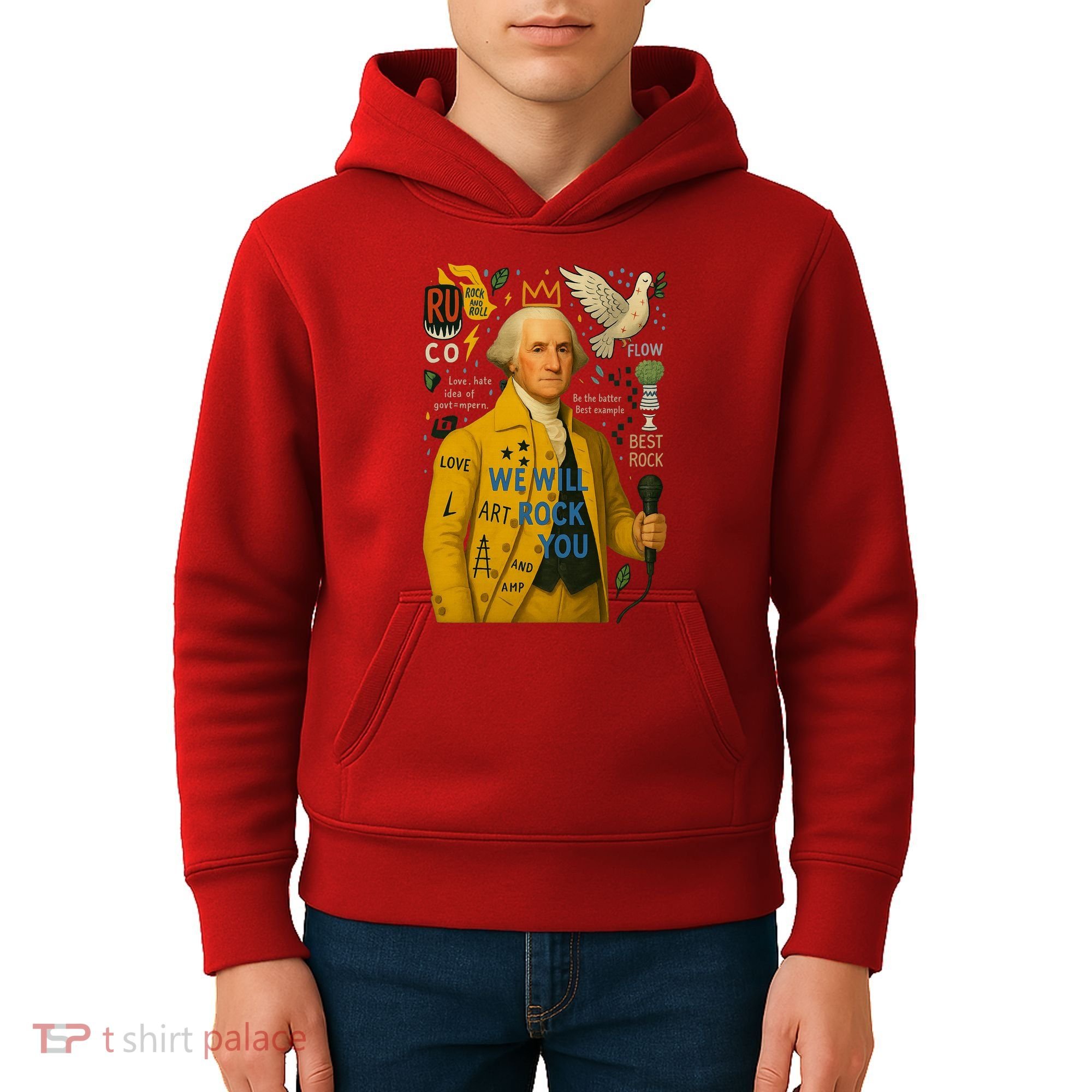 George Washington Pop Art Kids Hoodie
