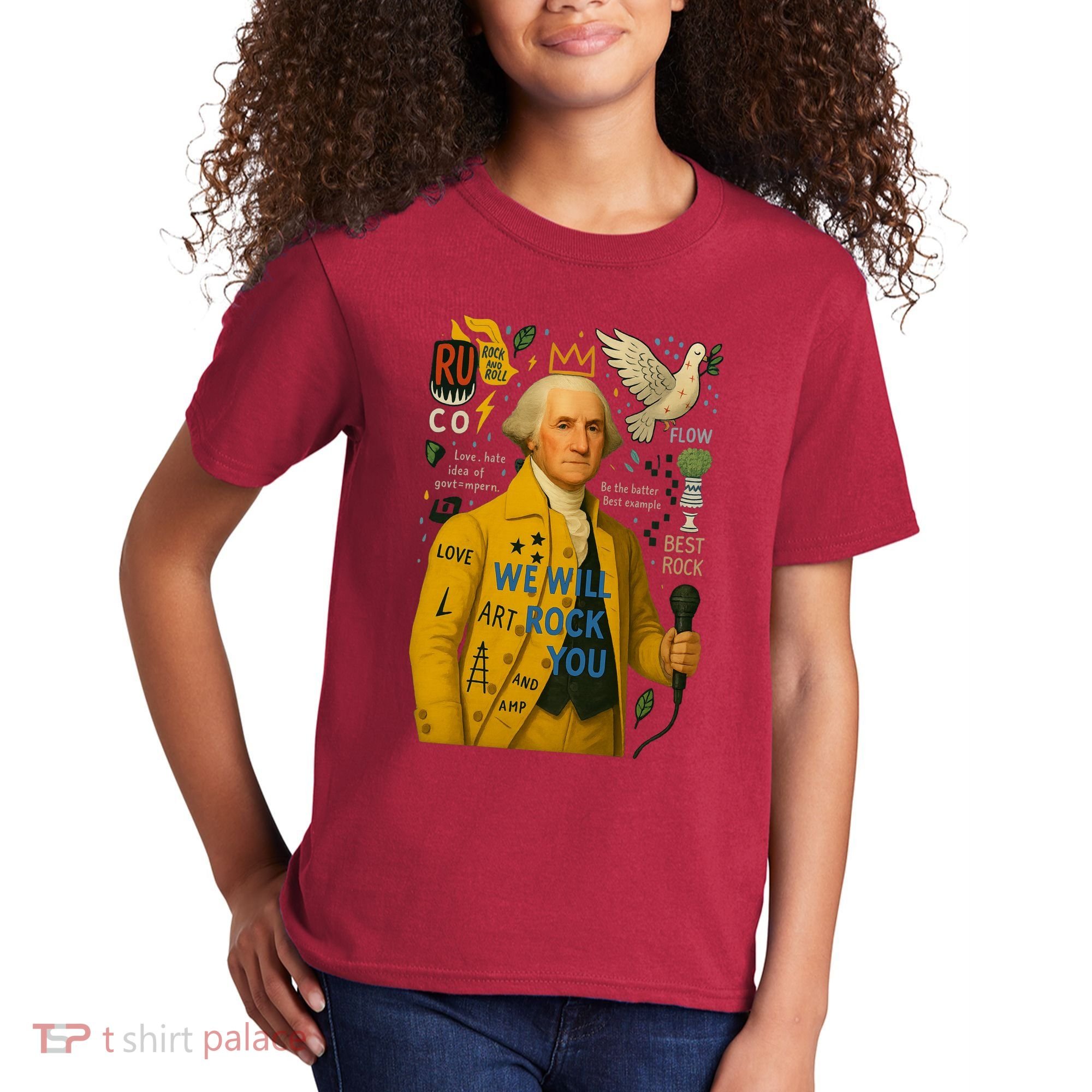 George Washington Pop Art Kids T-Shirt