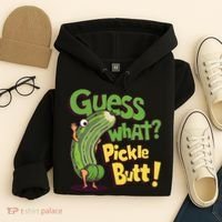 Guess What Pickle Butt! Funny Cucumber Meme Pickle Joke Hoodie thumb 4