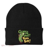 Guess What Pickle Butt! Funny Cucumber Meme Pickle Joke Beanie thumb 0