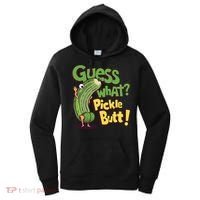 Guess What Pickle Butt! Funny Cucumber Meme Pickle Joke Women's Hoodie thumb 0