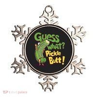 Guess What Pickle Butt! Funny Cucumber Meme Pickle Joke Ornament thumb 0