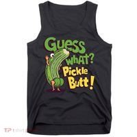 Guess What Pickle Butt! Funny Cucumber Meme Pickle Joke Tank Top thumb 0