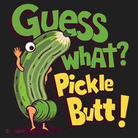Guess What Pickle Butt! Funny Cucumber Meme Pickle Joke Golf Towel thumb 3