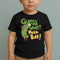 Guess What Pickle Butt! Funny Cucumber Meme Pickle Joke Toddler T-Shirt thumb 2