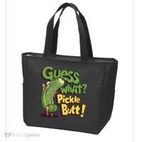 Guess What Pickle Butt! Funny Cucumber Meme Pickle Joke Tote Bag thumb 3