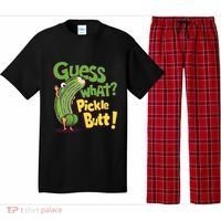 Guess What Pickle Butt! Funny Cucumber Meme Pickle Joke Pajama Set thumb 0