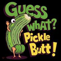 Guess What Pickle Butt! Funny Cucumber Meme Pickle Joke Women's Hoodie thumb 2