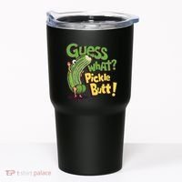 Guess What Pickle Butt! Funny Cucumber Meme Pickle Joke Tumbler thumb 0