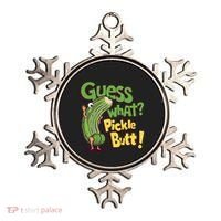 Guess What Pickle Butt! Funny Cucumber Meme Pickle Joke Ornament thumb 0