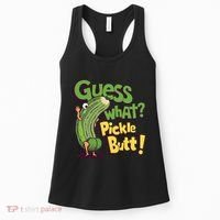 Guess What Pickle Butt! Funny Cucumber Meme Pickle Joke Women's Tank Top thumb 0