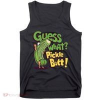Guess What Pickle Butt! Funny Cucumber Meme Pickle Joke Tank Top thumb 0