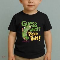 Guess What Pickle Butt! Funny Cucumber Meme Pickle Joke Toddler T-Shirt thumb 2