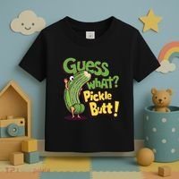 Guess What Pickle Butt! Funny Cucumber Meme Pickle Joke Toddler T-Shirt thumb 3