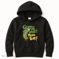 Guess What Pickle Butt! Funny Cucumber Meme Pickle Joke Kids Hoodie thumb 0