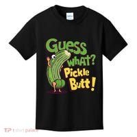 Guess What Pickle Butt! Funny Cucumber Meme Pickle Joke Kids T-Shirt thumb 0