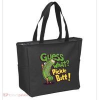 Guess What Pickle Butt! Funny Cucumber Meme Pickle Joke Tote Bag thumb 2