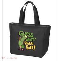 Guess What Pickle Butt! Funny Cucumber Meme Pickle Joke Tote Bag thumb 3