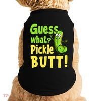 Guess What Pickle Butt! Funny Cucumber Meme Pickle Joke Doggie Tank thumb 0
