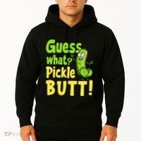 Guess What Pickle Butt! Funny Cucumber Meme Pickle Joke Hoodie thumb 2