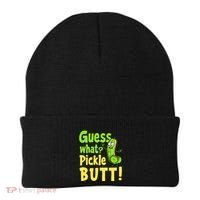 Guess What Pickle Butt! Funny Cucumber Meme Pickle Joke Beanie thumb 0