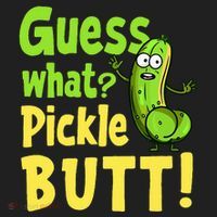 Guess What Pickle Butt! Funny Cucumber Meme Pickle Joke Beanie thumb 2