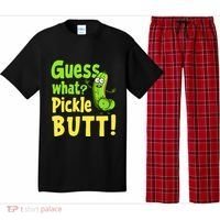 Guess What Pickle Butt! Funny Cucumber Meme Pickle Joke Pajama Set thumb 0