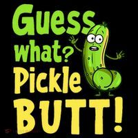 Guess What Pickle Butt! Funny Cucumber Meme Pickle Joke Women's Hoodie thumb 2