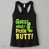 Guess What Pickle Butt! Funny Cucumber Meme Pickle Joke Women's Tank Top thumb 3