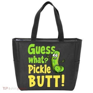 Guess What Pickle Butt! Funny Cucumber Meme Pickle Joke Tote Bag