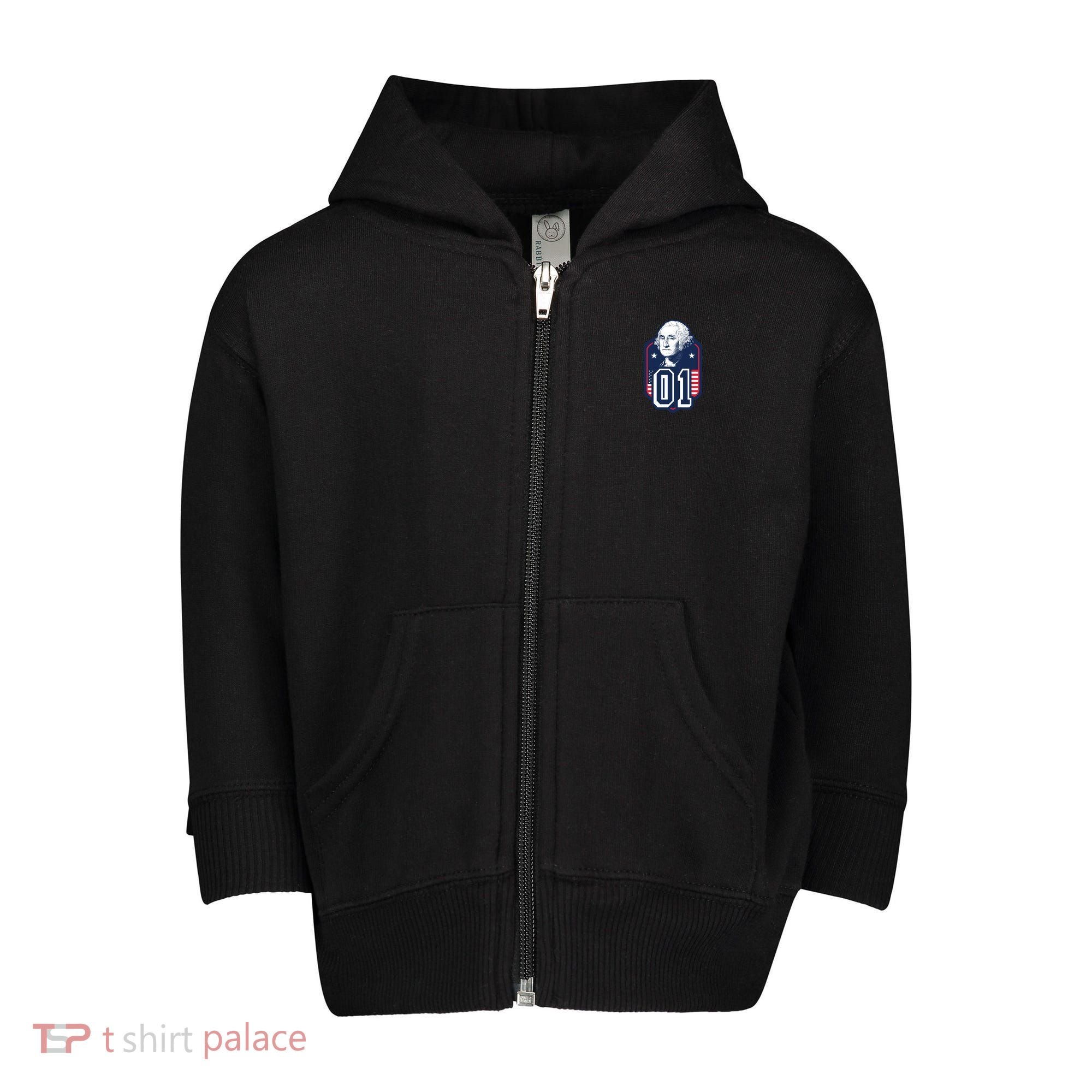 George Washington President Number 1 American Gift Toddler Zip Fleece Hoodie
