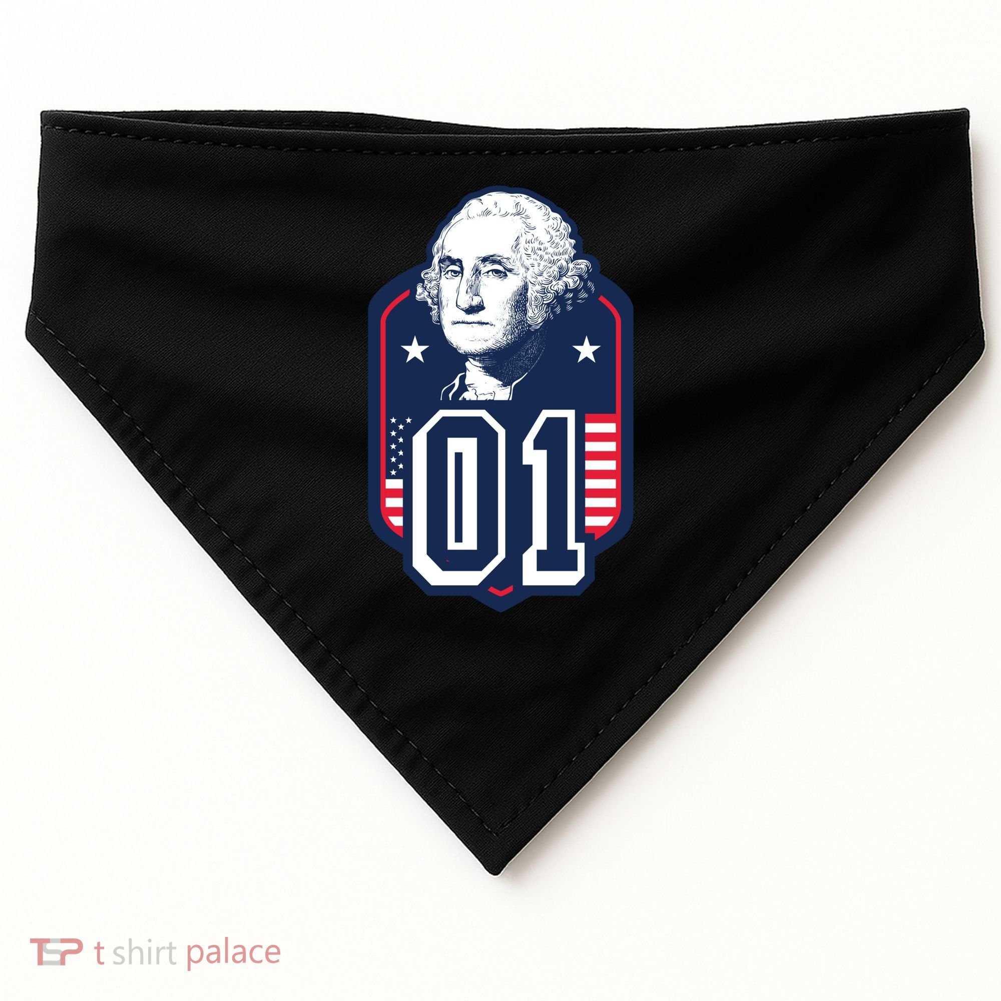 George Washington President Number 1 American Gift USA-Made Doggie Bandana