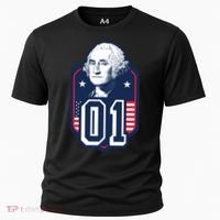 George Washington President Number 1 American Gift Cooling Performance Crew T-Shirt thumb 0