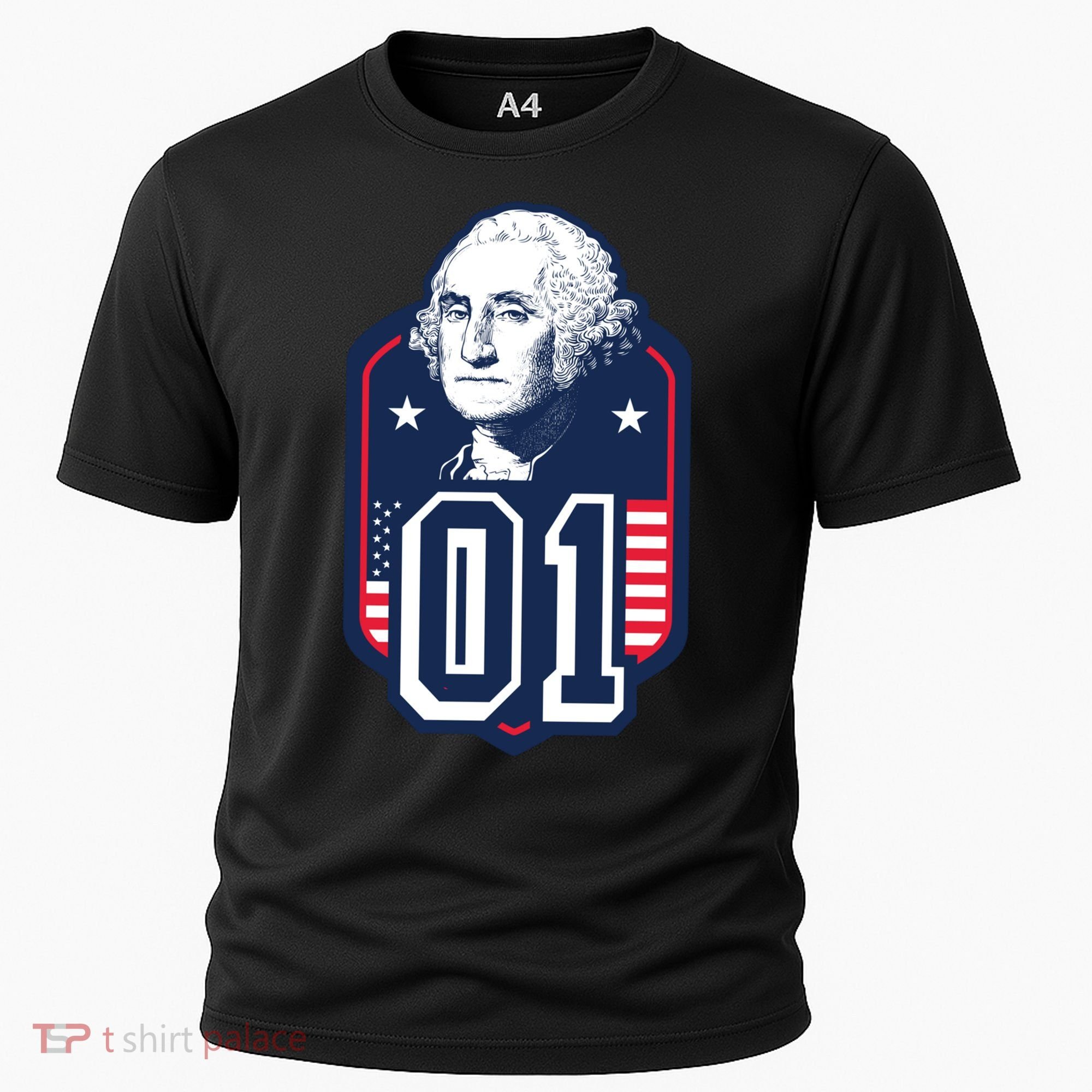 George Washington President Number 1 American Gift Cooling Performance Crew T-Shirt