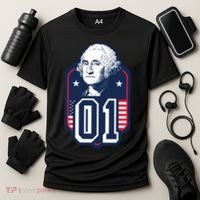 George Washington President Number 1 American Gift Cooling Performance Crew T-Shirt thumb 3
