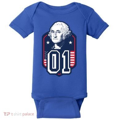 George Washington President Number 1 American Gift Baby Bodysuit