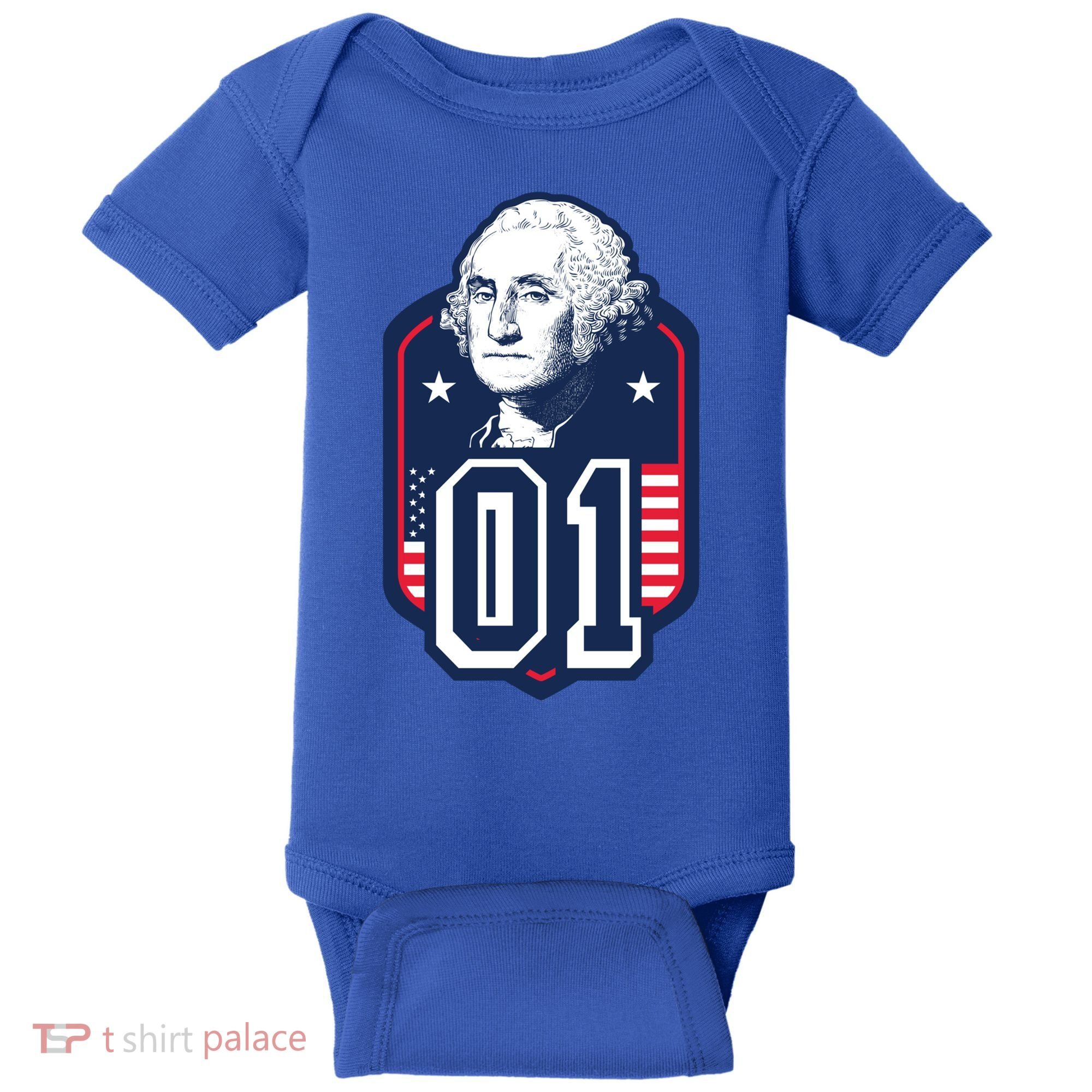 George Washington President Number 1 American Gift Baby Bodysuit