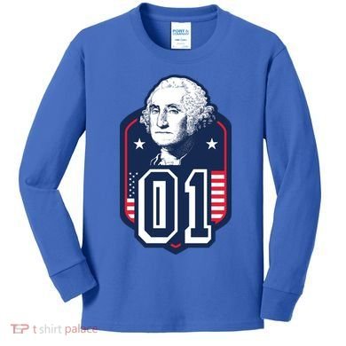 George Washington President Number 1 American Gift Kids Long Sleeve Shirt