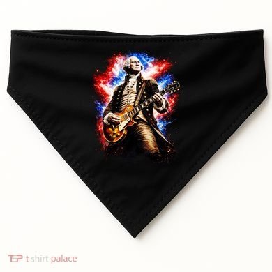 George Washington Playing Guitar USA-Made Doggie Bandana