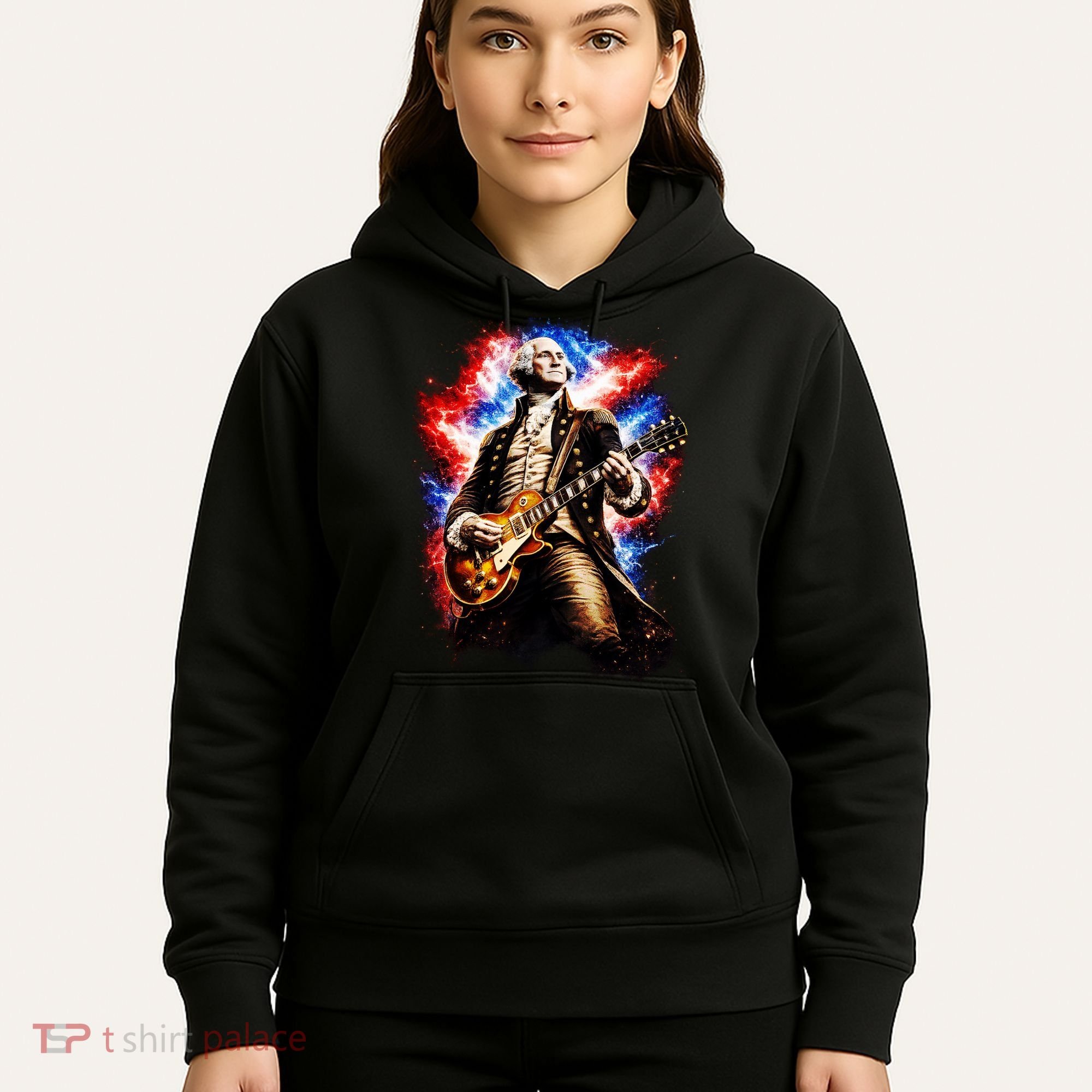 George Washington Playing Guitar Hoodie
