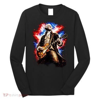 George Washington Playing Guitar Long Sleeve Shirt