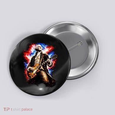 George Washington Playing Guitar Button