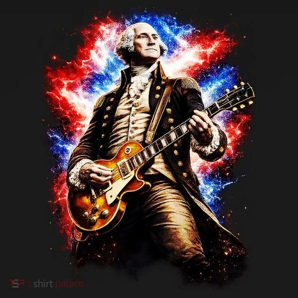 George Washington Playing Guitar Bucket Hat